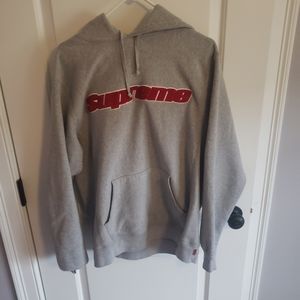 Supreme AW19, men's grey hoodie